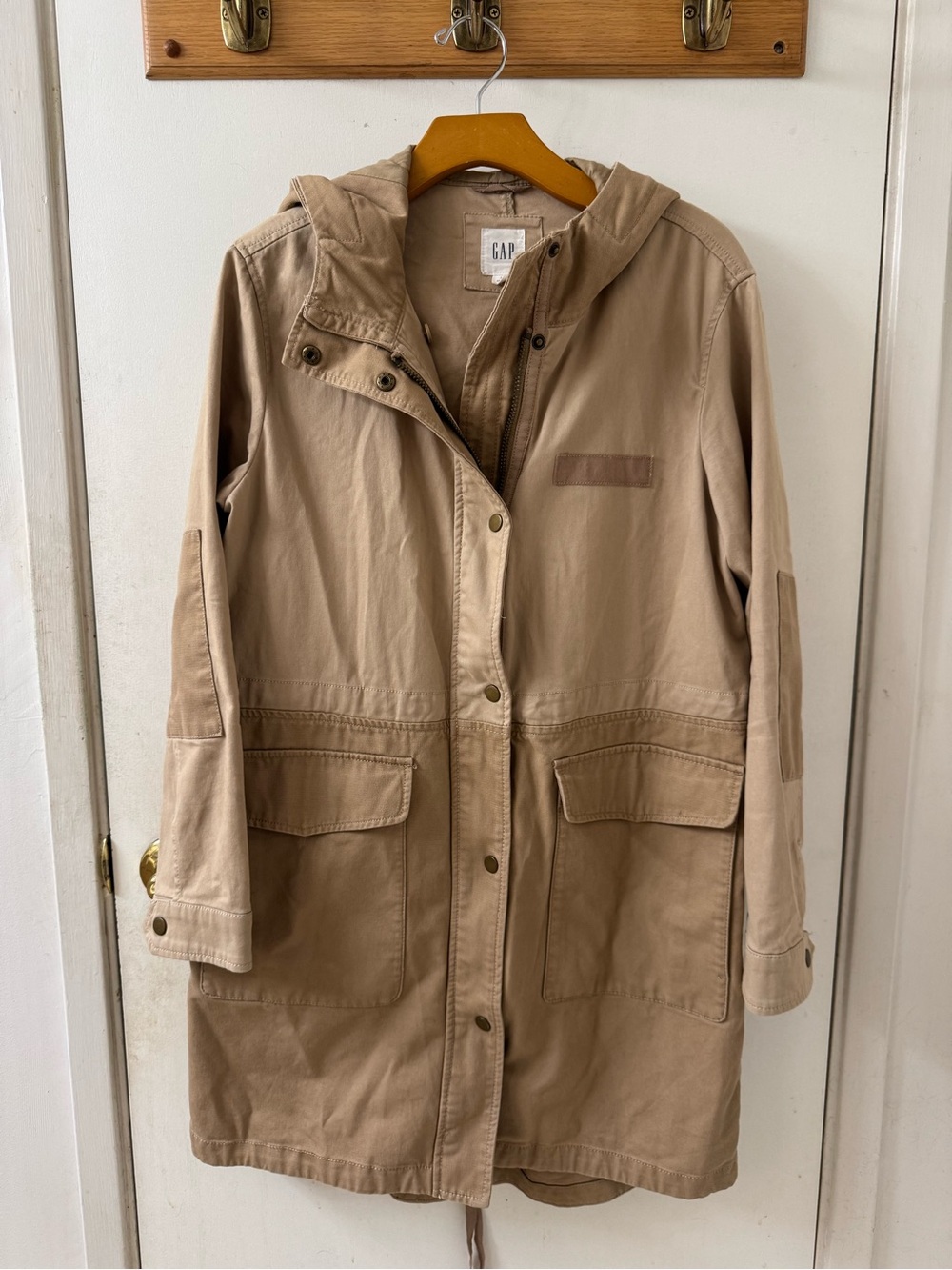 GAP Women's Tan Hooded Utility Jacket